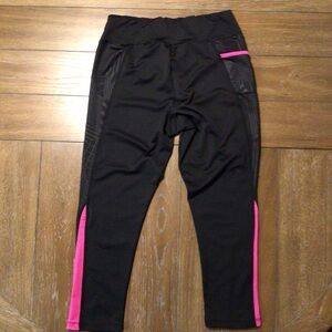 Jockey Black and Pink Track Pants with Tapered Leg Design